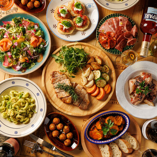 《飲み放題付き》パーティコース【B】～生ハムとハーブ豚のグリル～